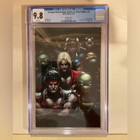 9.8 CGC Graded TMNT Vs Street Fighter #5 Ivan Tao Virgin Variant - Picture 2 of 6